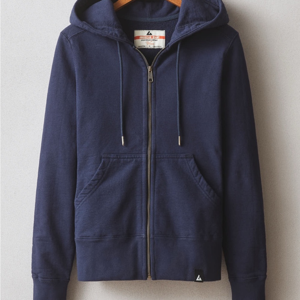 American Giant Navy Classic Full Zip